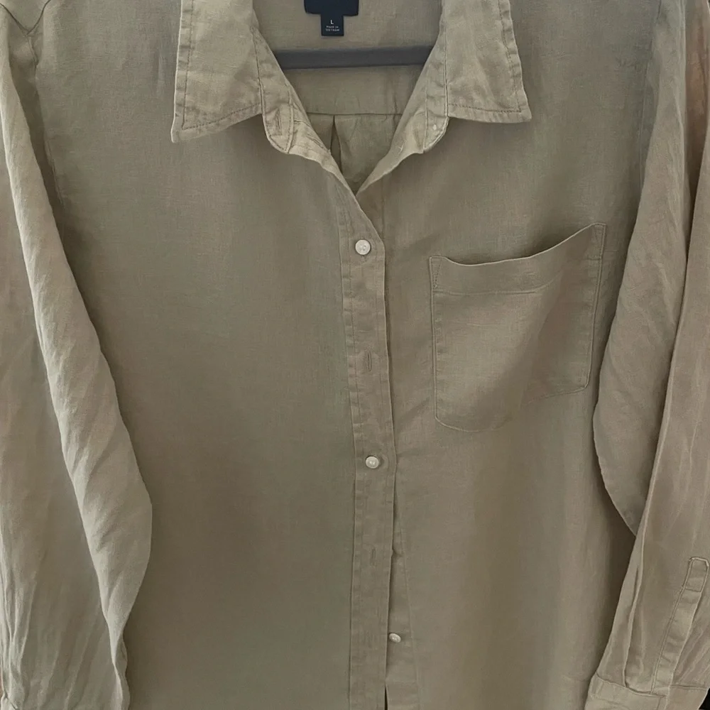 GAP Beige Linen Shirt - Picture 1 of 6